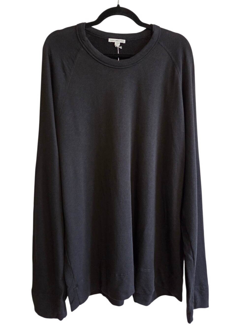 Standard James Perse Men's Black Vintage French Terry Crewneck Sweatshirt Sz 5